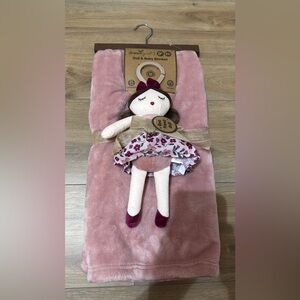 Pink Doll & Baby Blanket Set - Soft Plush Comfort for Kids